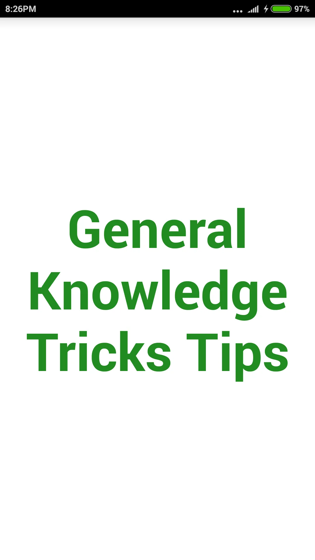 General Knowledge Tricks Tips | Indus Appstore | Screenshot