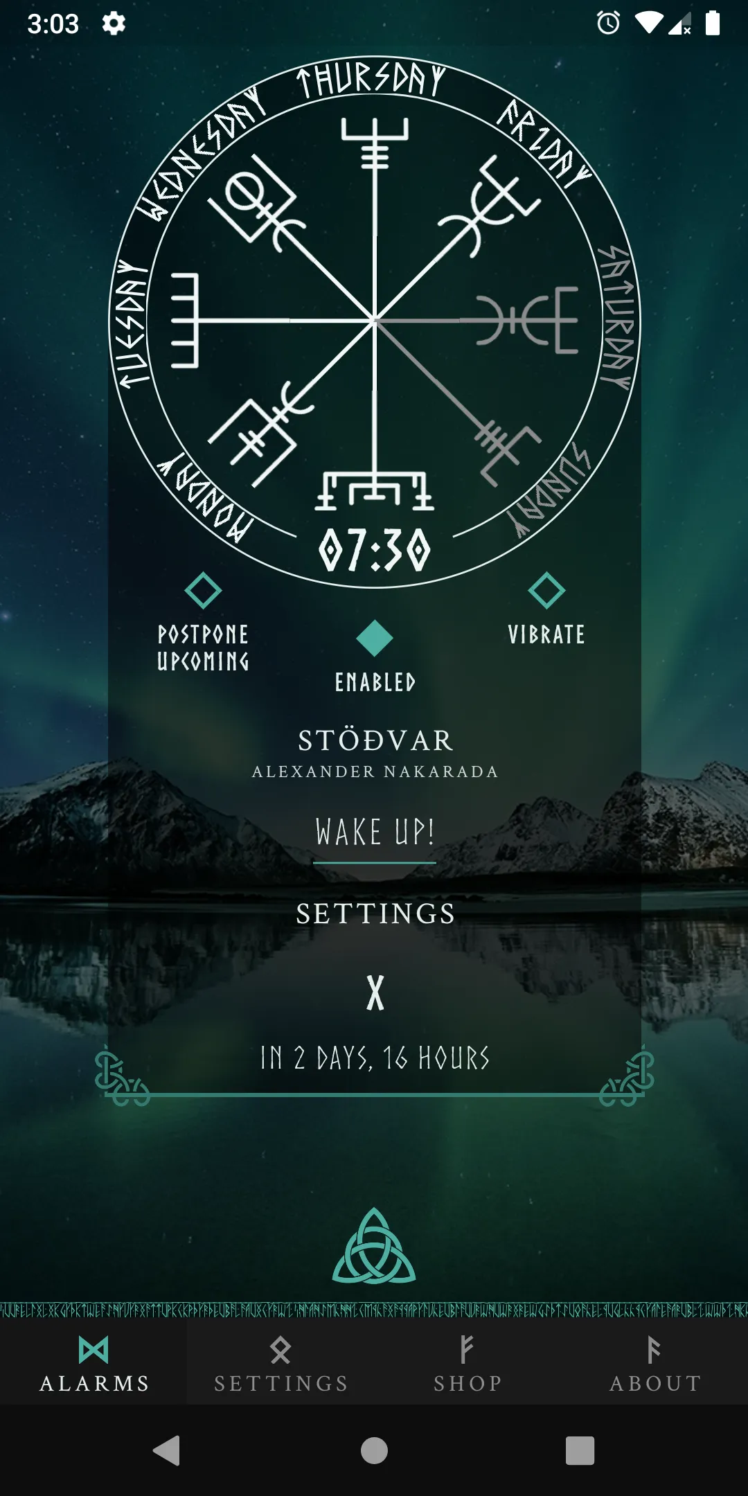 Viking music alarm clock | Indus Appstore | Screenshot