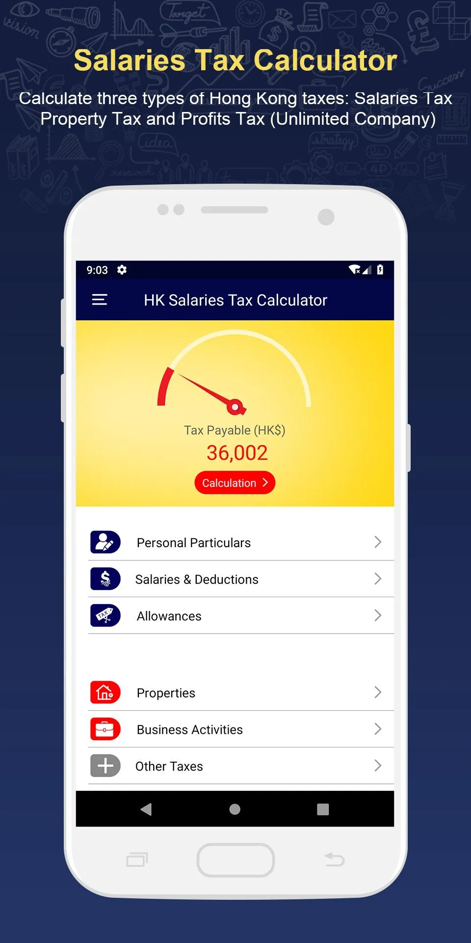 HK Salaries Tax Calculator | Indus Appstore | Screenshot