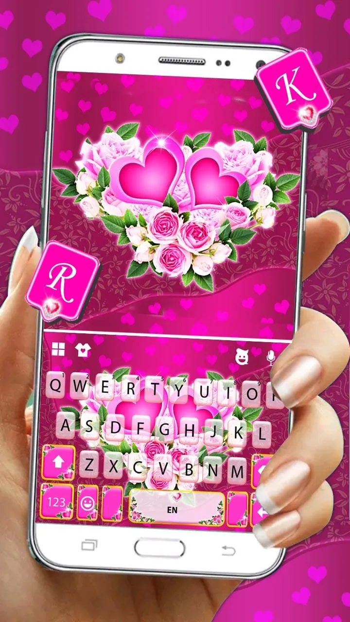 Pink Rose Flower Theme | Indus Appstore | Screenshot