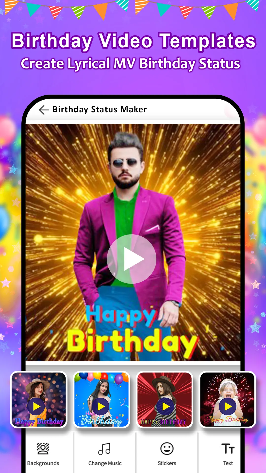 Birthday Video Maker With Song | Indus Appstore | Screenshot