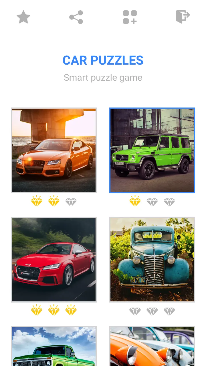 Jigsaw Car Mosaic Puzzles | Indus Appstore | Screenshot