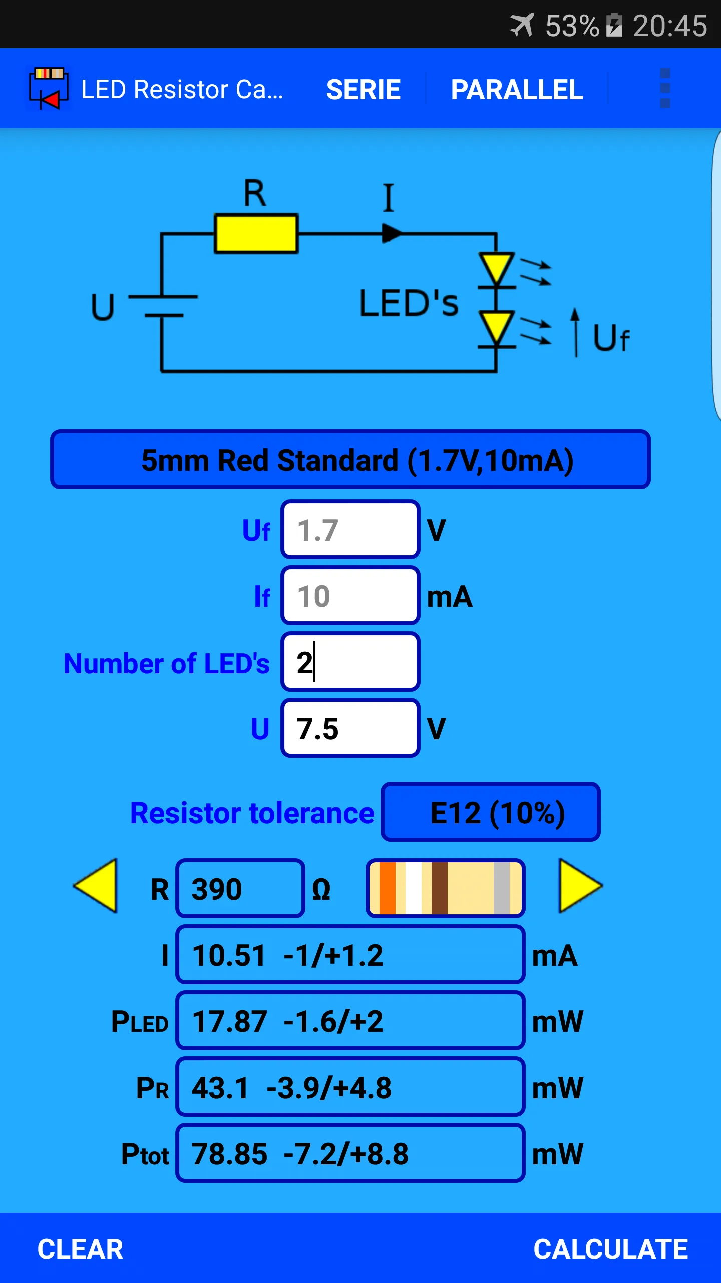 LED Resistor Calculator | Indus Appstore | Screenshot