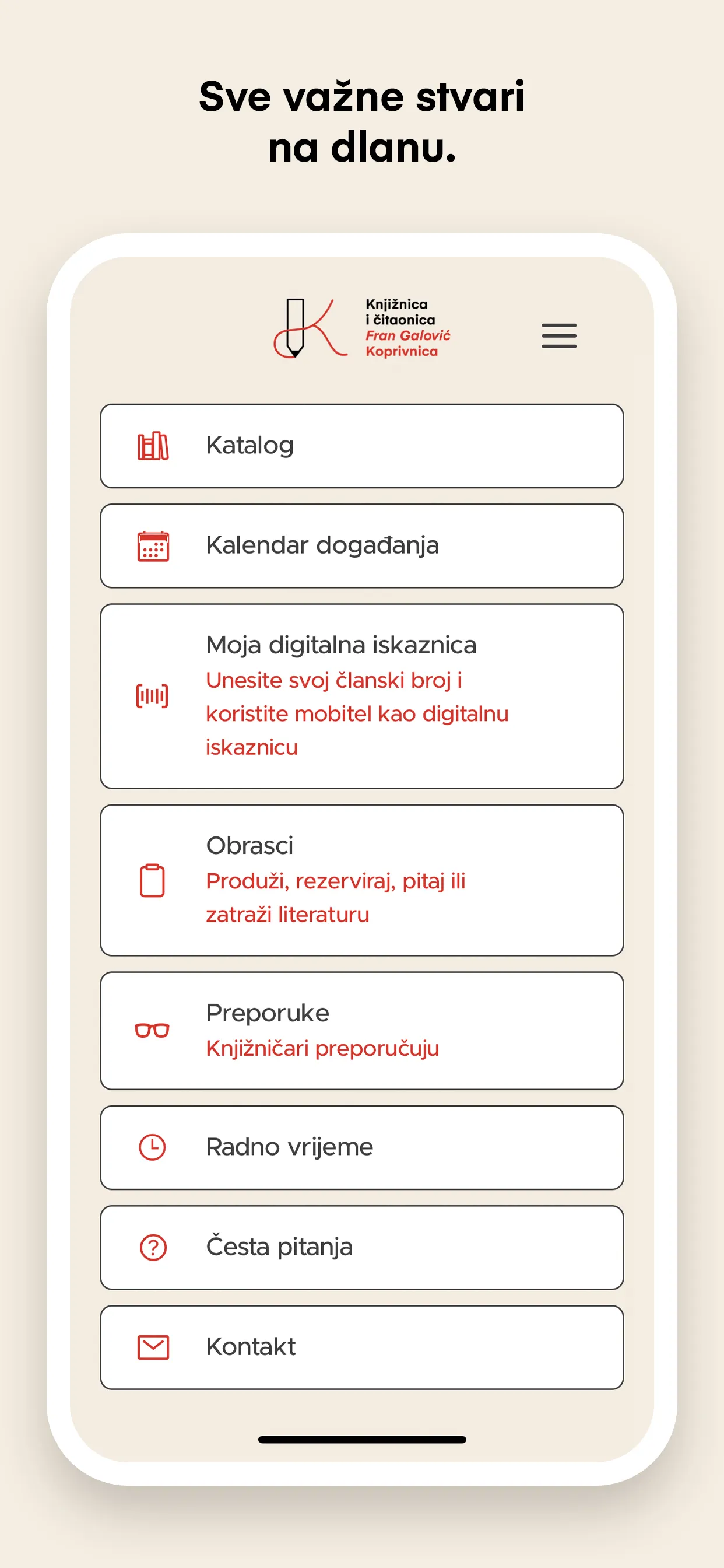 Knjižnica Fran Galović | Indus Appstore | Screenshot