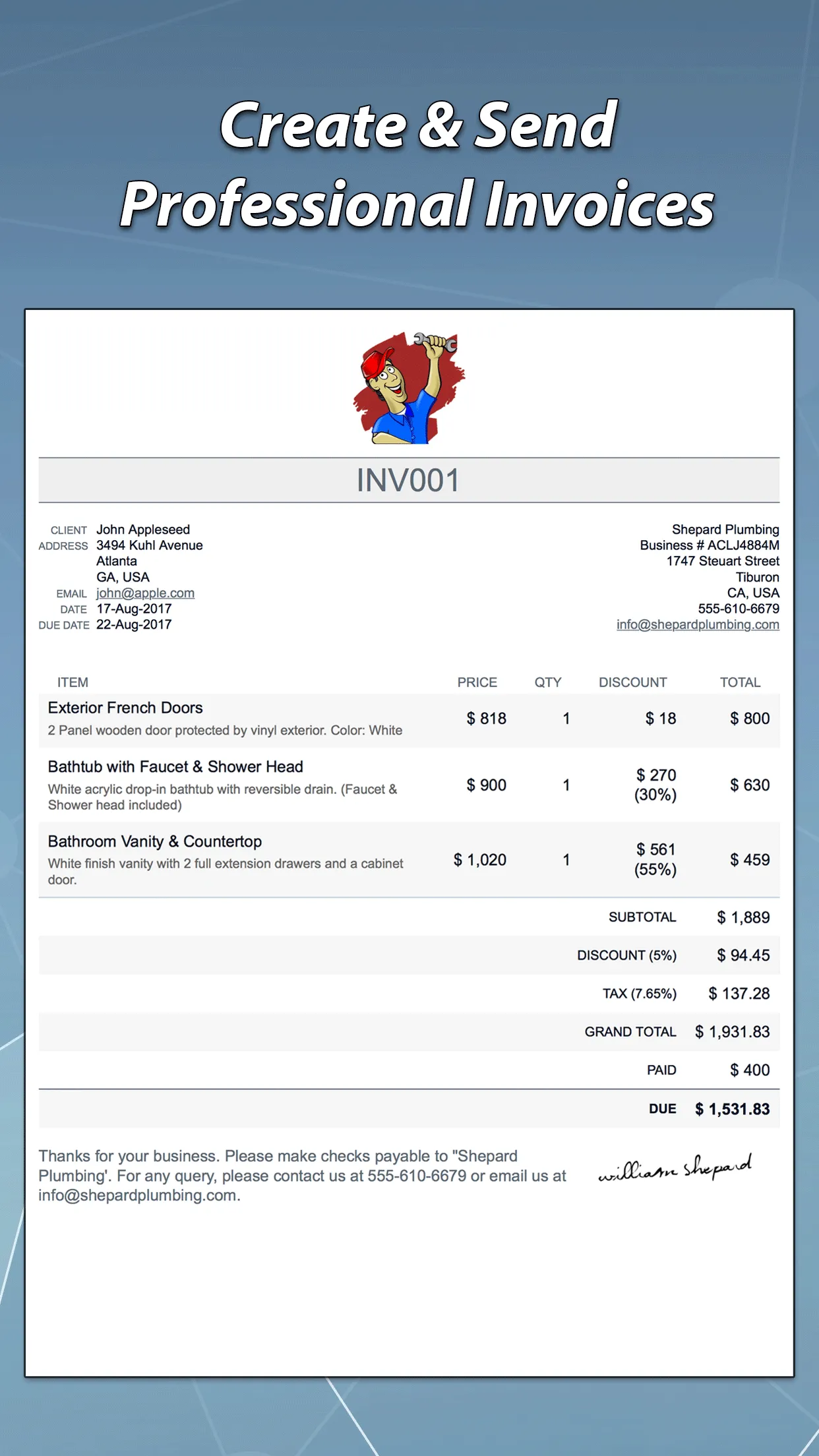 Invoice & Estimate Maker | Indus Appstore | Screenshot