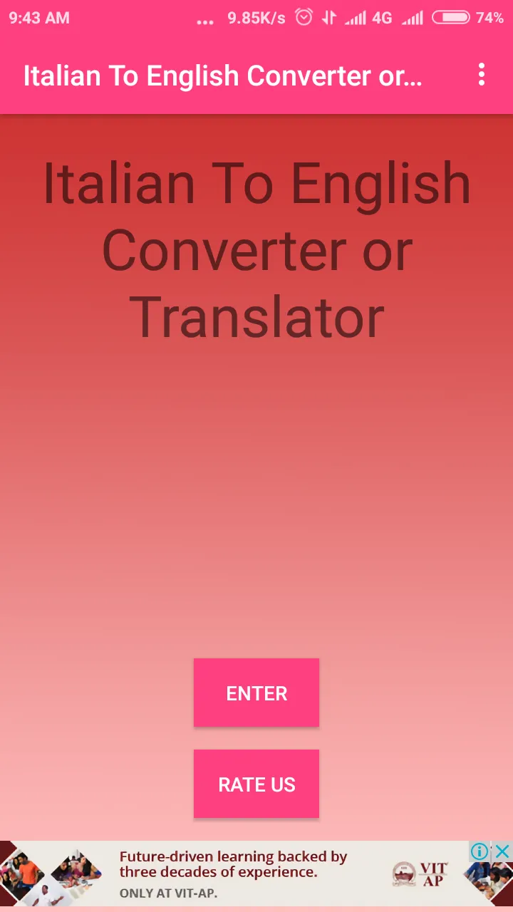 Italian To English Converter | Indus Appstore | Screenshot