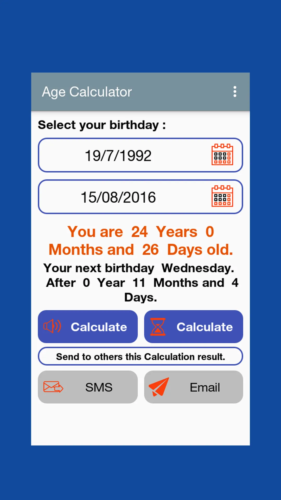 Age Calculator | Indus Appstore | Screenshot