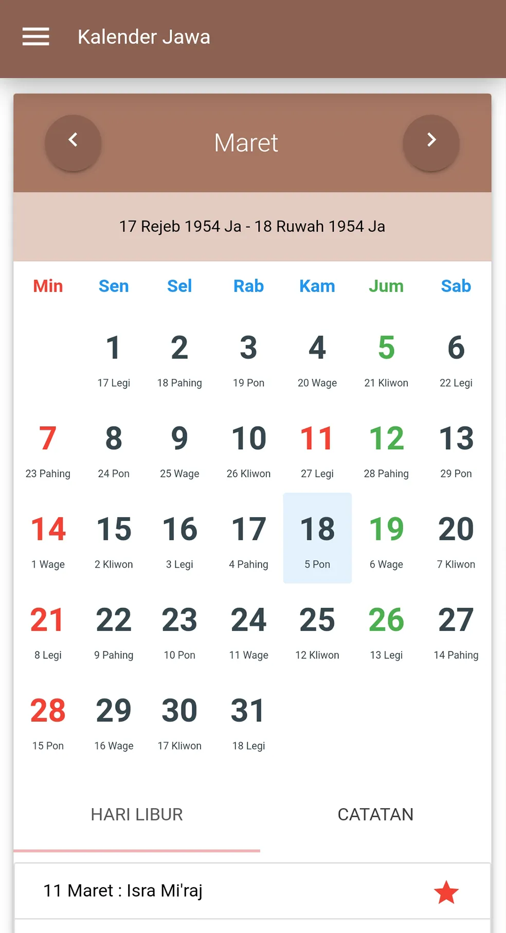 Kalender Jawa Lengkap | Indus Appstore | Screenshot