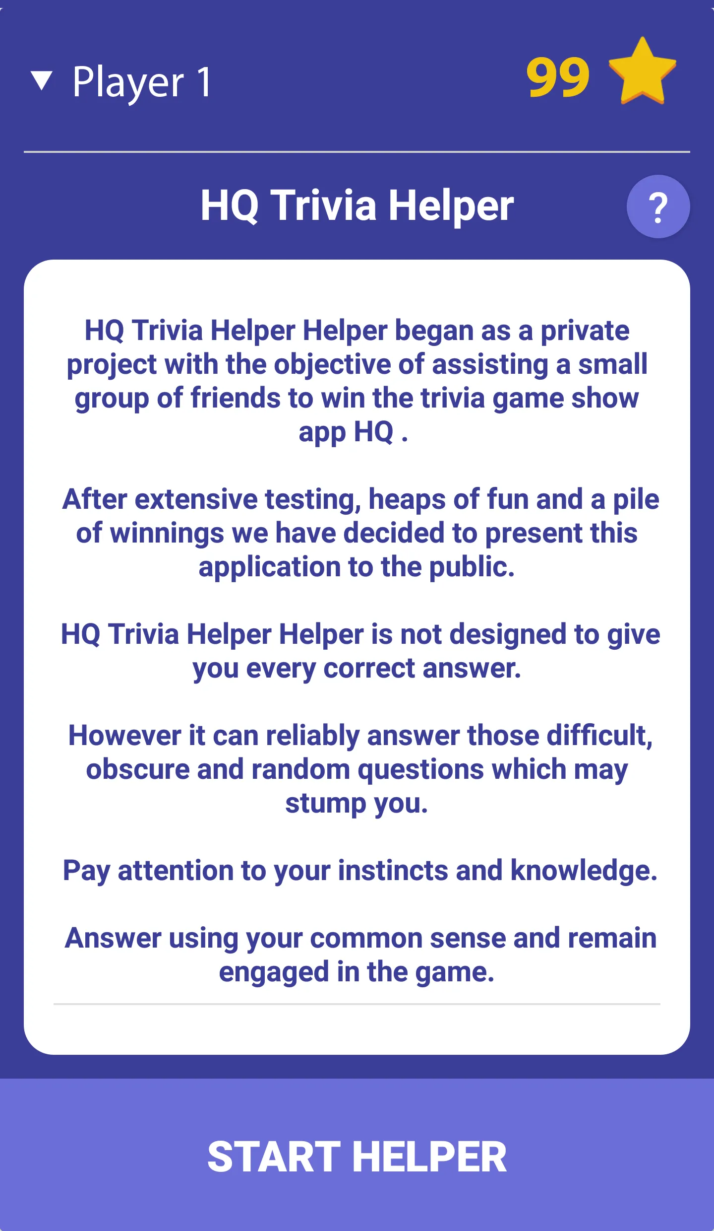 HQ Trivia Helper | Indus Appstore | Screenshot