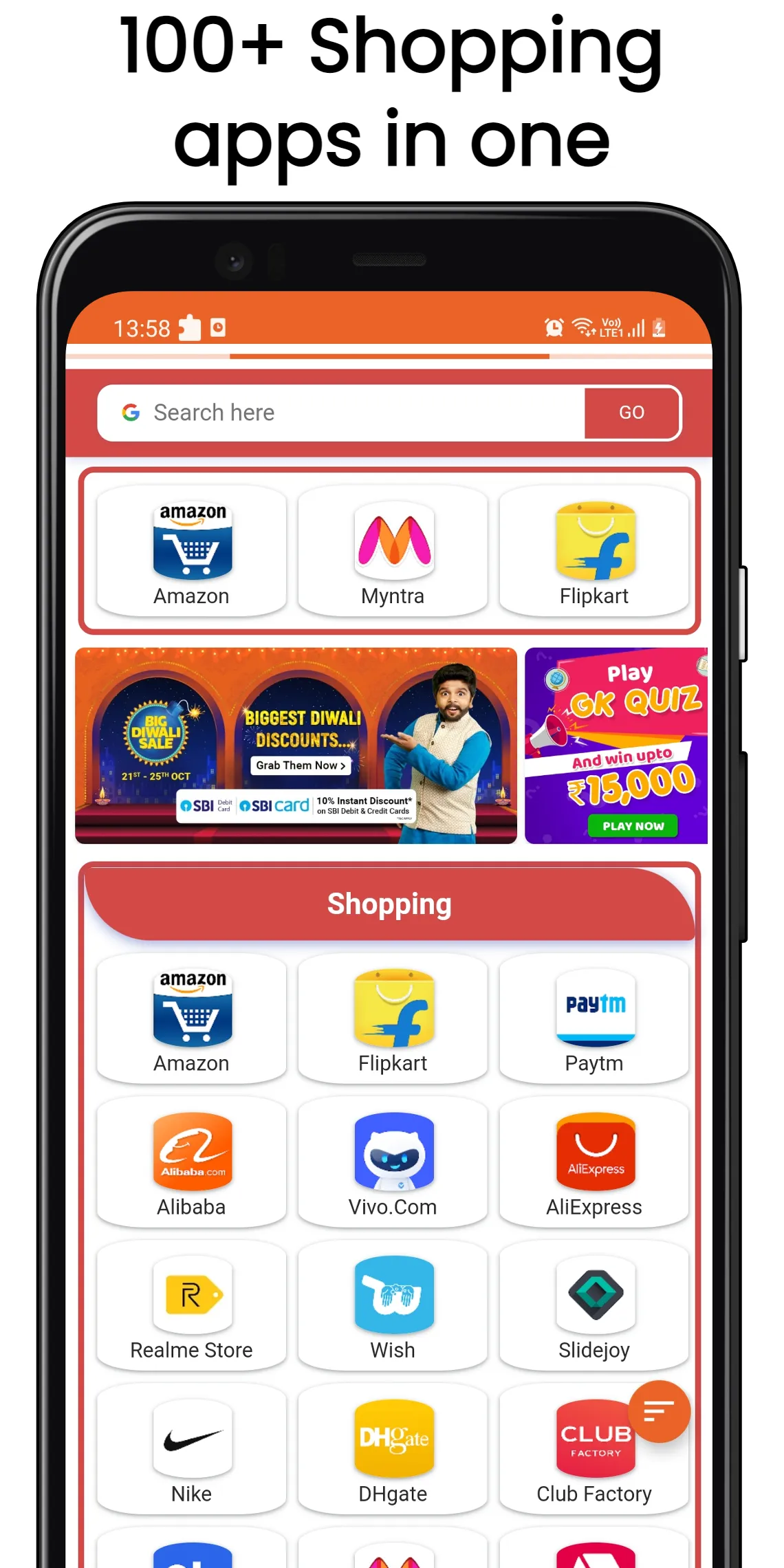 All Online Shopping Sites Hub | Indus Appstore | Screenshot