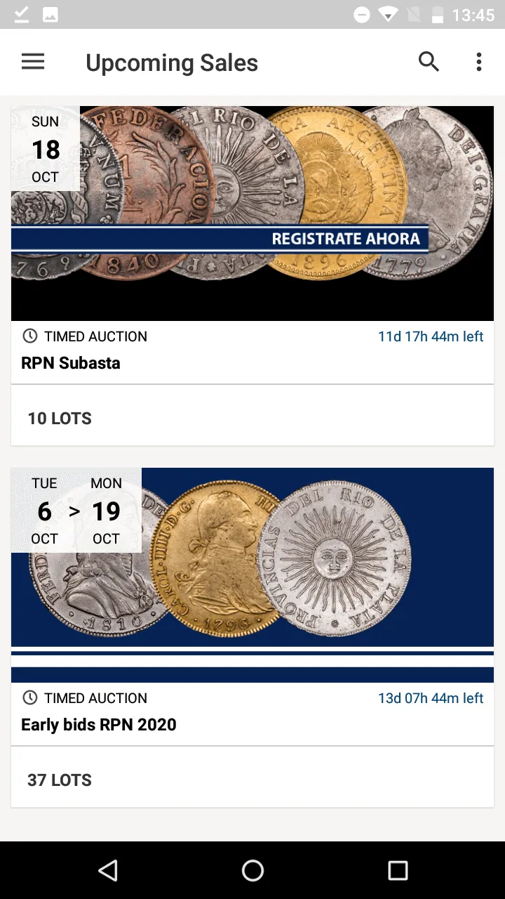 Río de la Plata Numismática | Indus Appstore | Screenshot