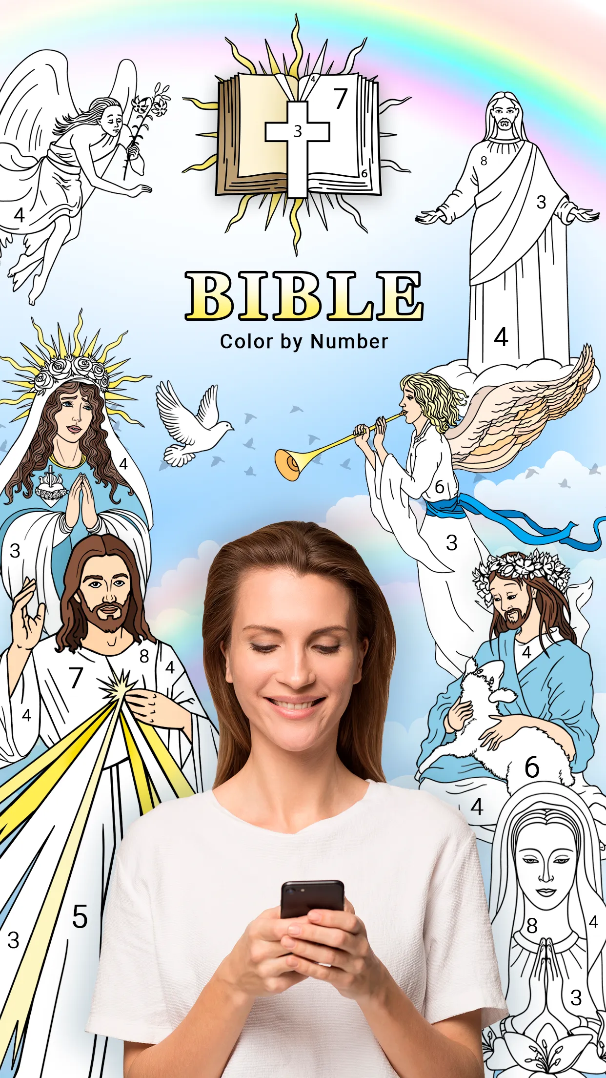 Bible Coloring Book by Number | Indus Appstore | Screenshot