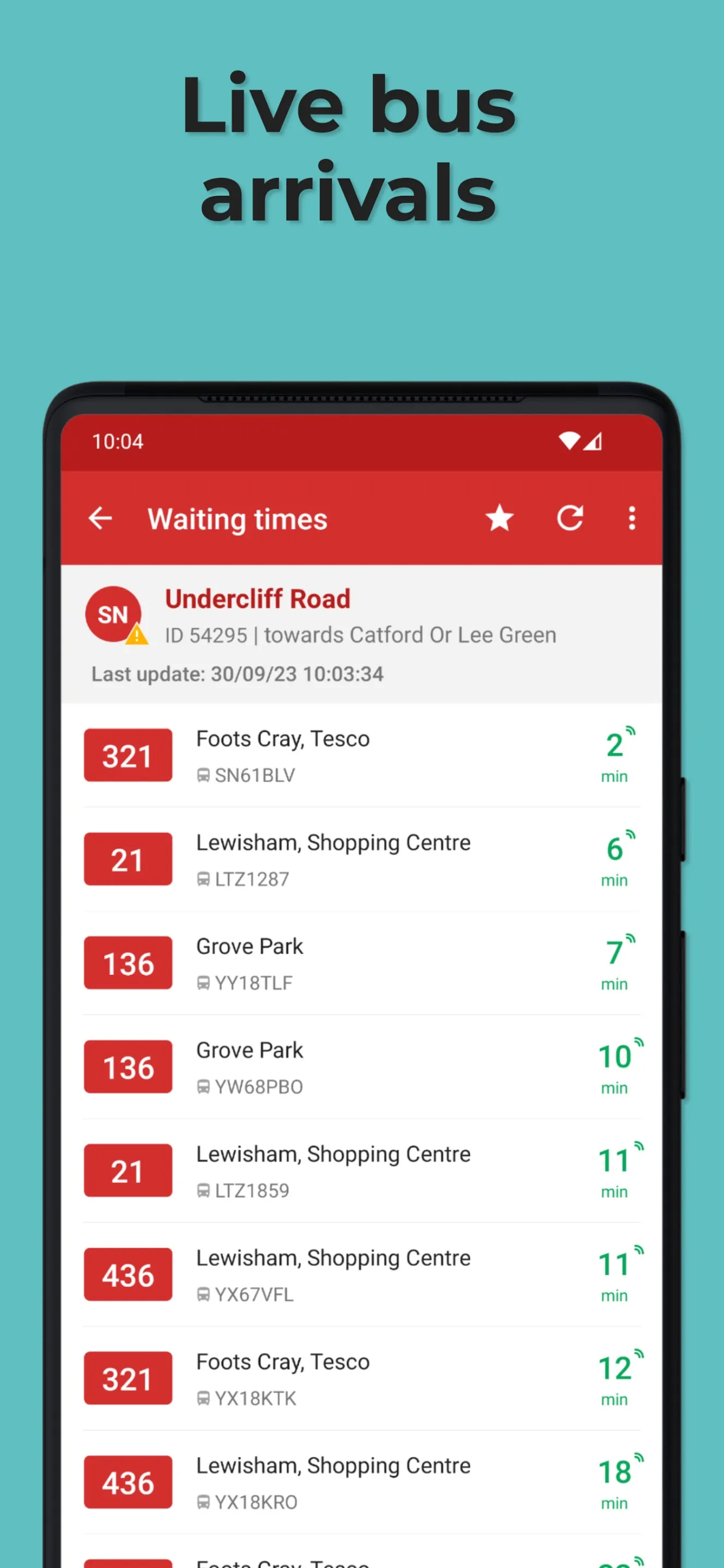 London Bus Times TfL Countdown | Indus Appstore | Screenshot