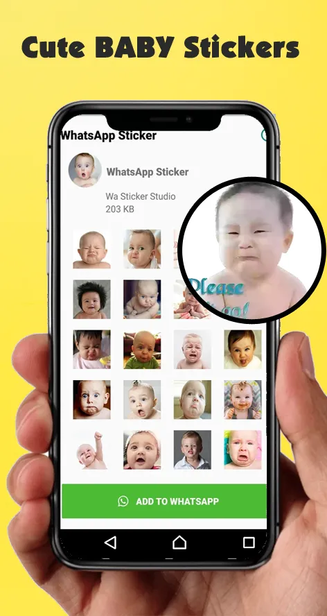 Funny Baby Stickers for whatsa | Indus Appstore | Screenshot