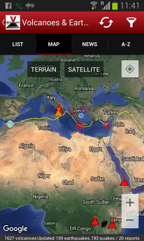 Volcanoes & Earthquakes | Indus Appstore | Screenshot