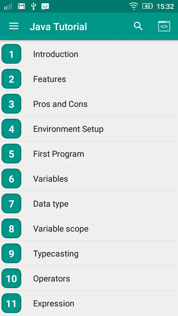 Java Tutorial | Indus Appstore | Screenshot