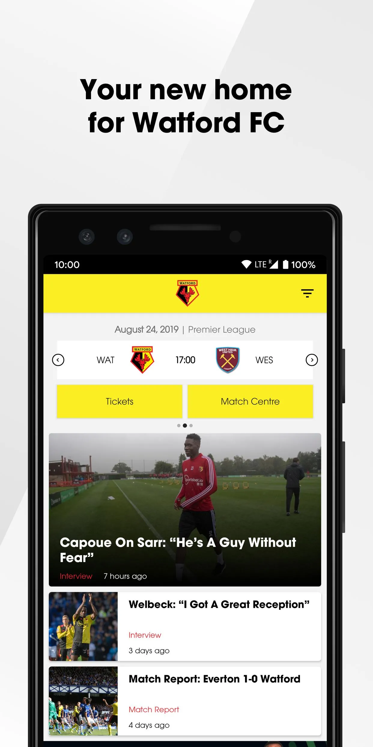 Watford F.C | Indus Appstore | Screenshot