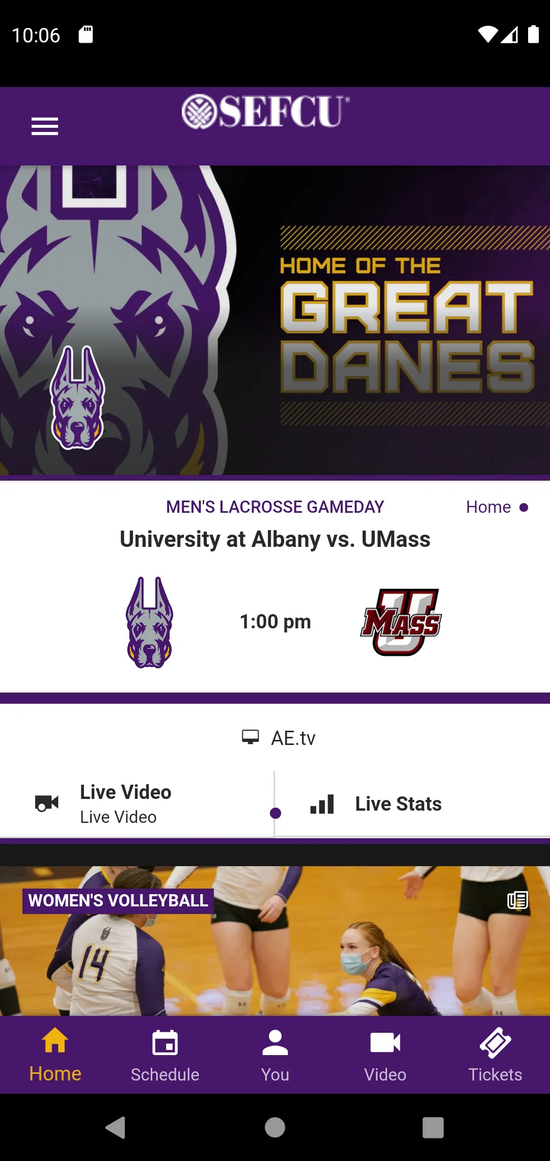 UAlbanySports | Indus Appstore | Screenshot