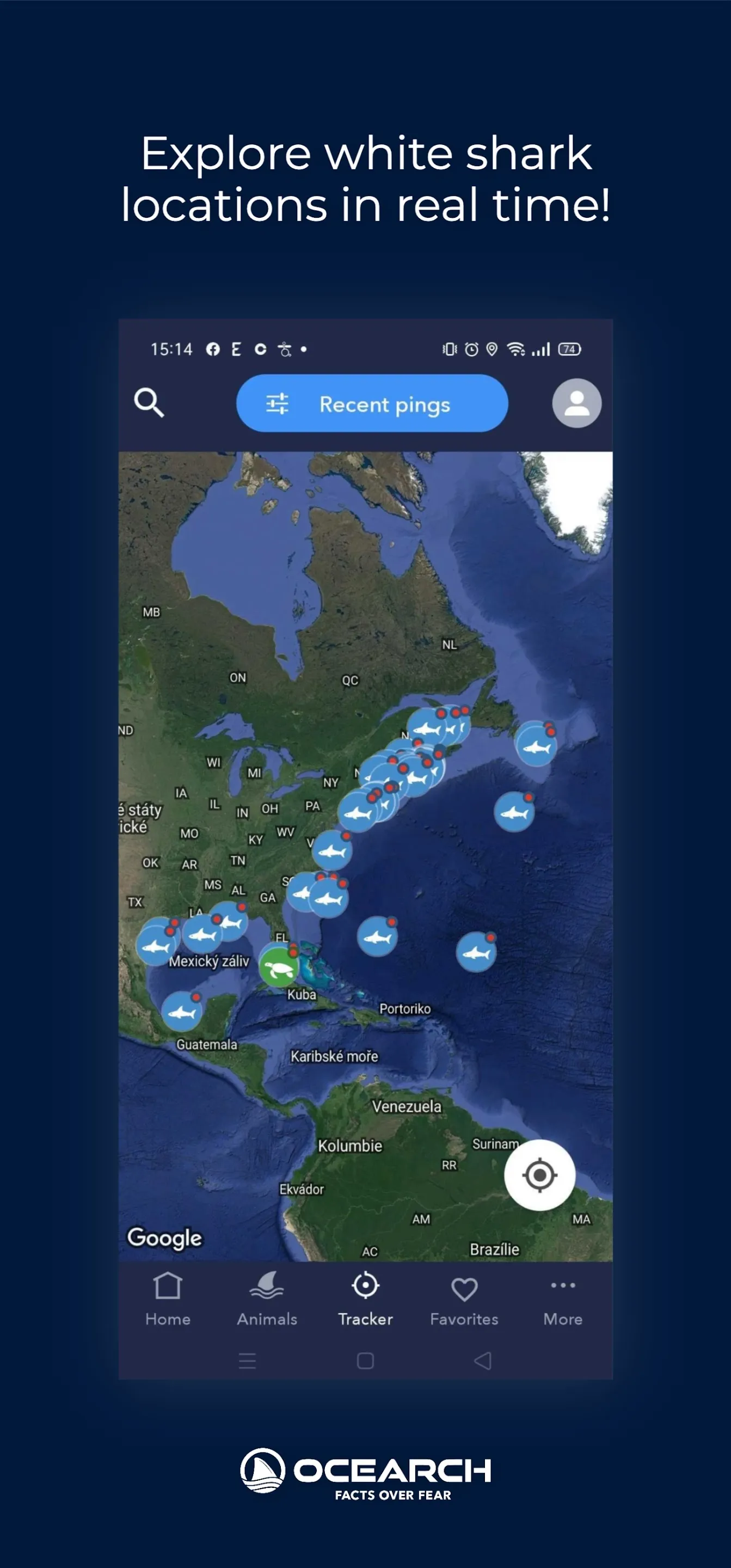 OCEARCH Shark Tracker | Indus Appstore | Screenshot