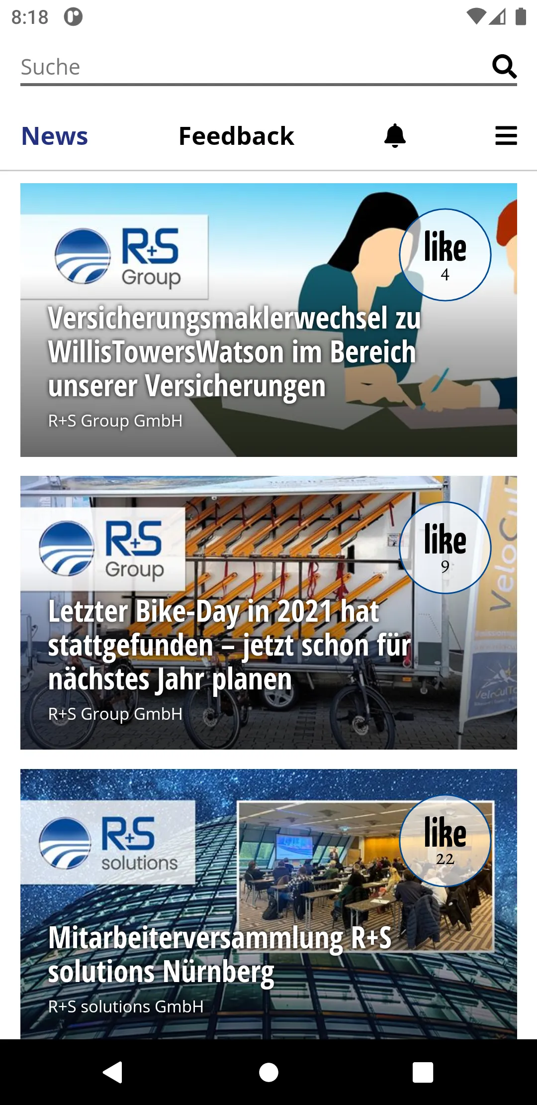 R+S Group Mitarbeiter-App | Indus Appstore | Screenshot