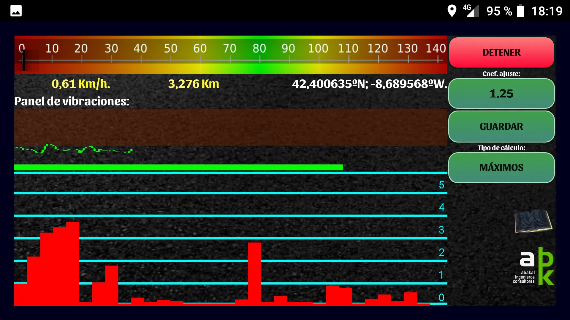 IRI. Regularidad. Carreteras | Indus Appstore | Screenshot