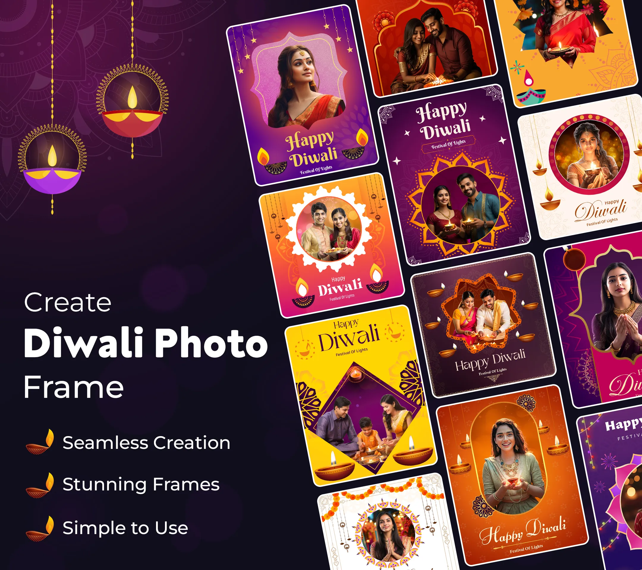 Happy Diwali Photo Frame | Indus Appstore | Screenshot