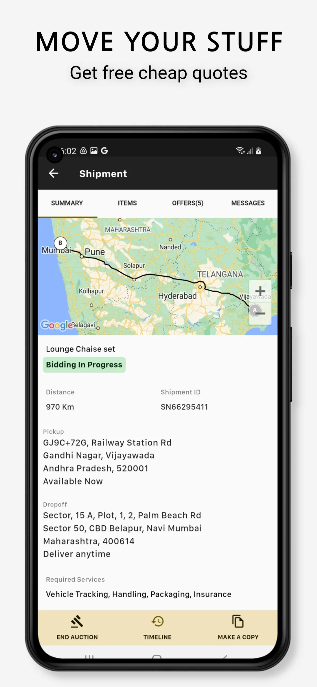 House Moving, Vehicle Shipping | Indus Appstore | Screenshot