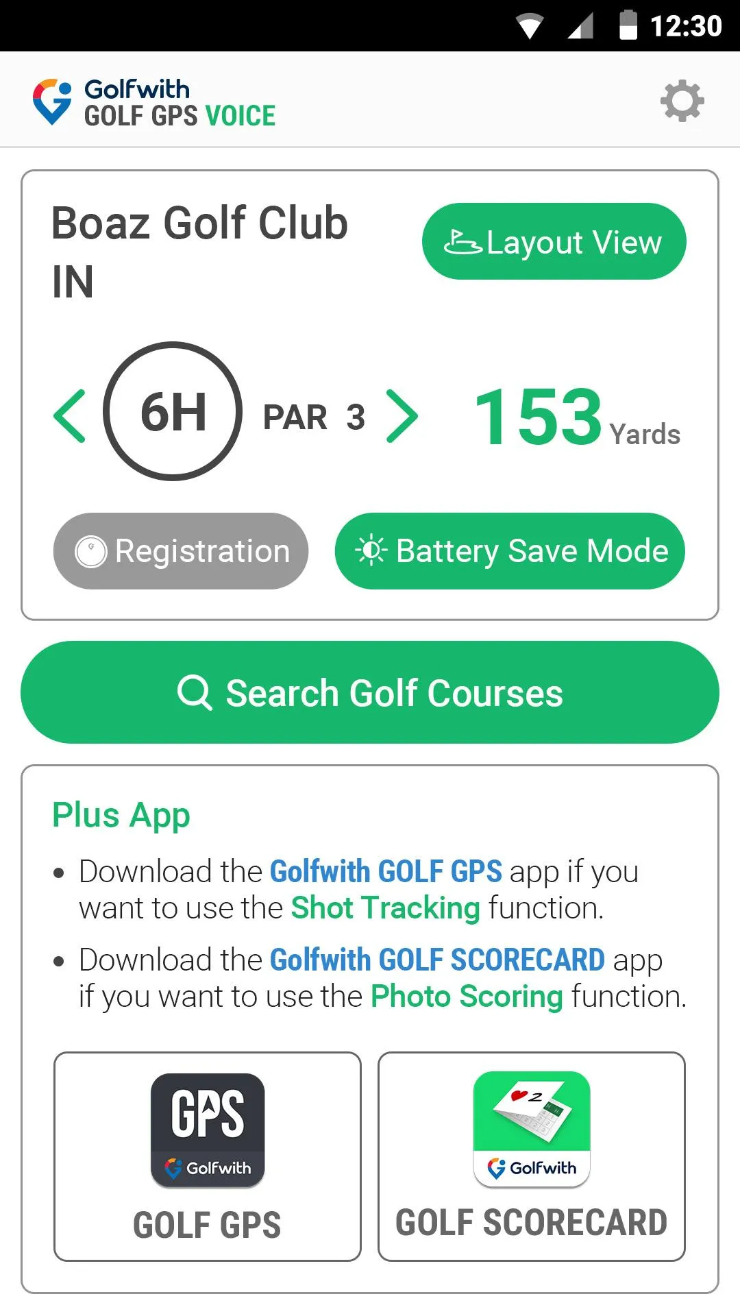 Golfwith:GOLF GPS VOICE | Indus Appstore | Screenshot