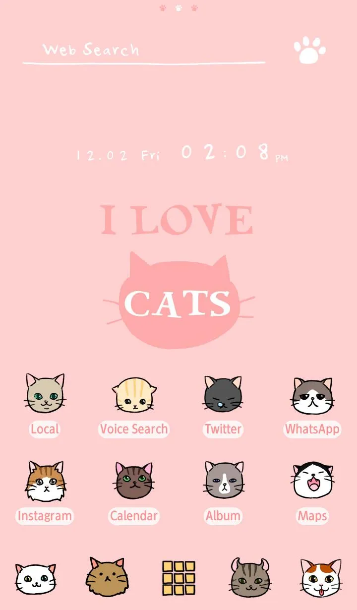 I Love Cats Theme +HOME | Indus Appstore | Screenshot