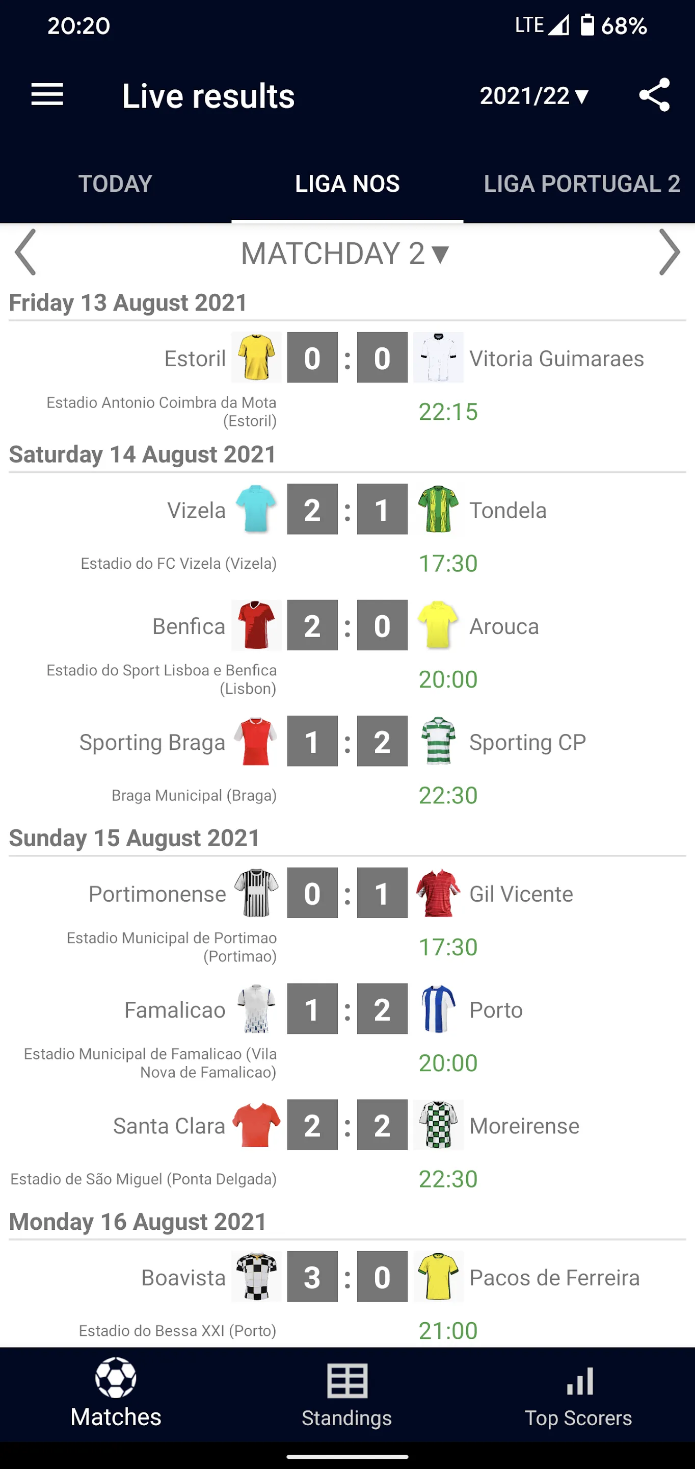 Live Scores for Liga Portugal | Indus Appstore | Screenshot