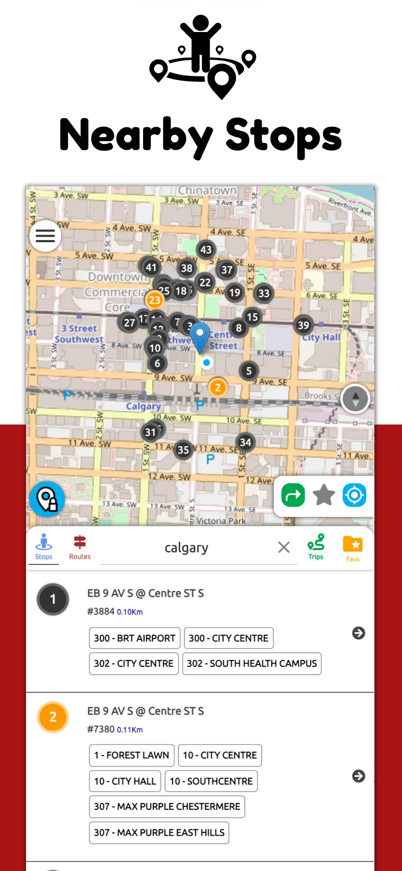 Calgary Transit Real-Time | Indus Appstore | Screenshot