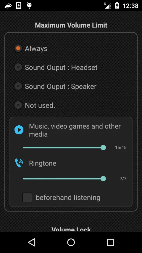 Volume Limiter, Volume Lock | Indus Appstore | Screenshot