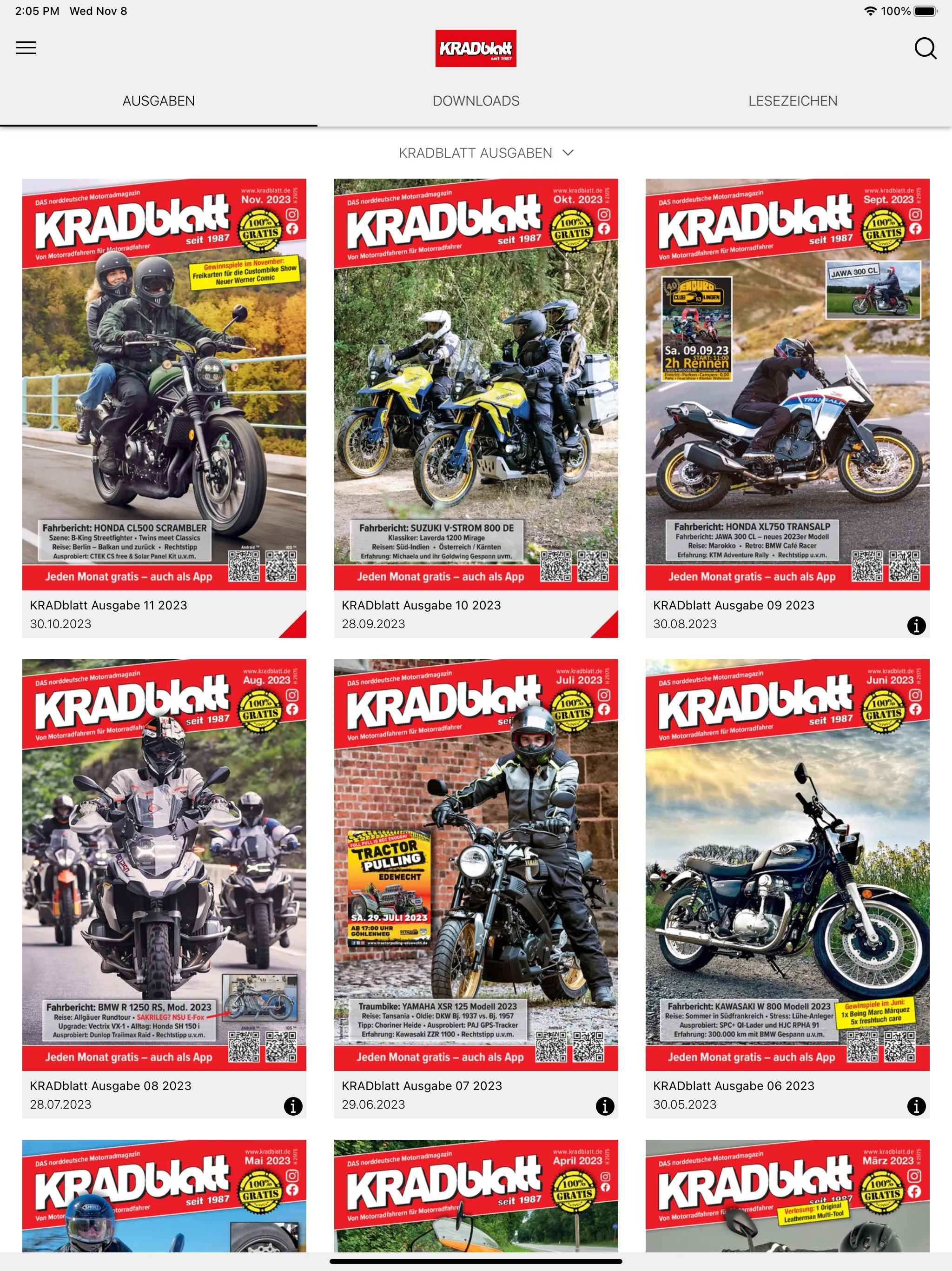 KRADblatt Motorradmagazin | Indus Appstore | Screenshot