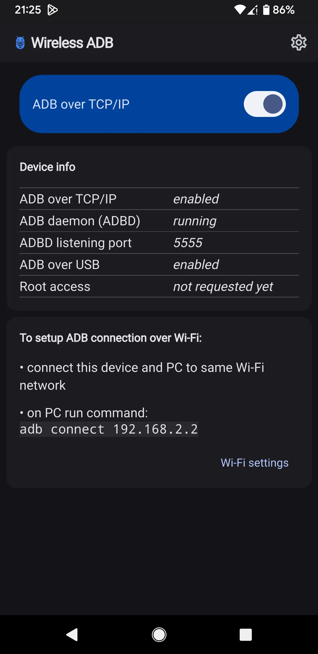 Wireless ADB: ADB over TCP/IP | Indus Appstore | Screenshot