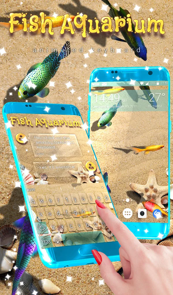 Fish Keyboard + 3D Wallpaper | Indus Appstore | Screenshot