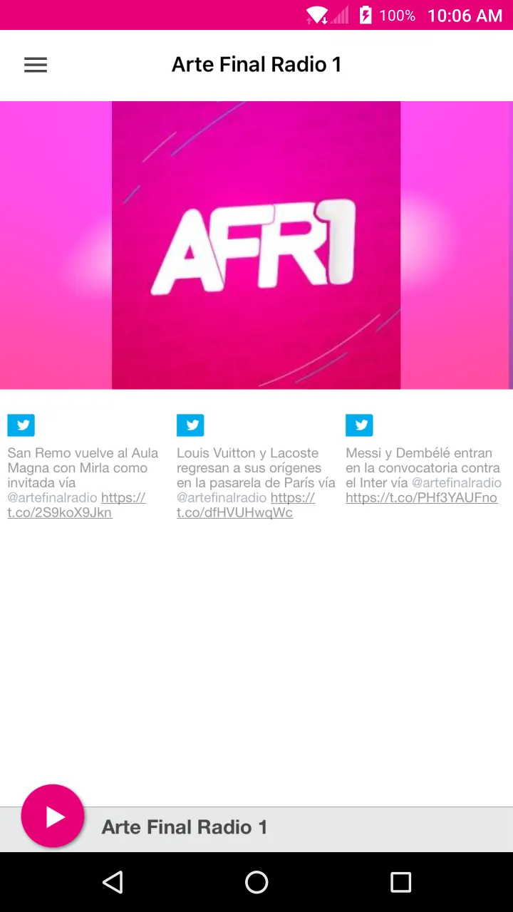 Arte Final Radio 1 | Indus Appstore | Screenshot