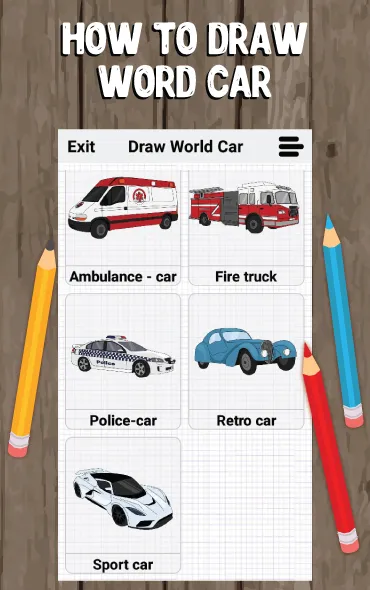 How to Draw : Sports Cars, Amb | Indus Appstore | Screenshot