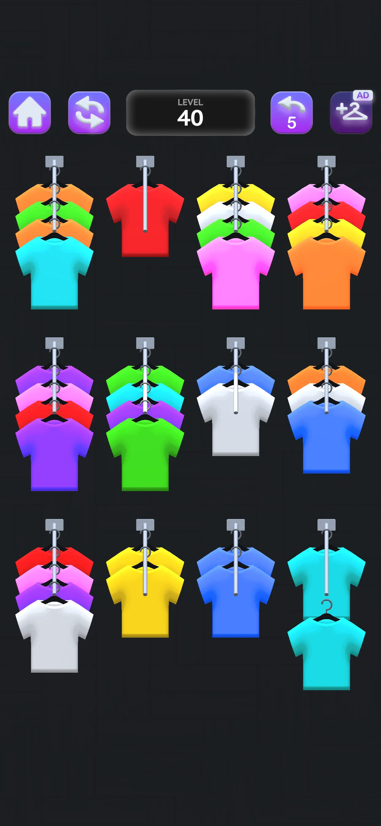 Clothes Sort Puzzle | Indus Appstore | Screenshot