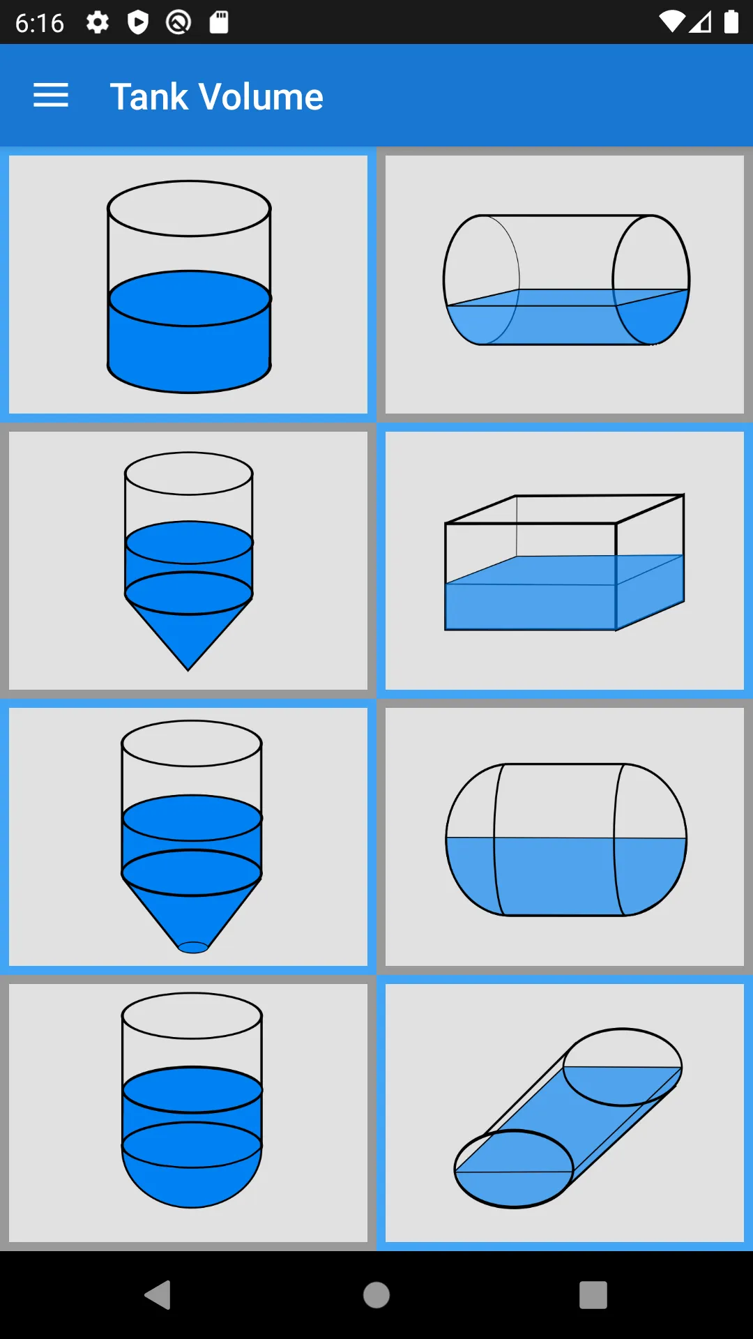 Tank Volume Calculator | Indus Appstore | Screenshot