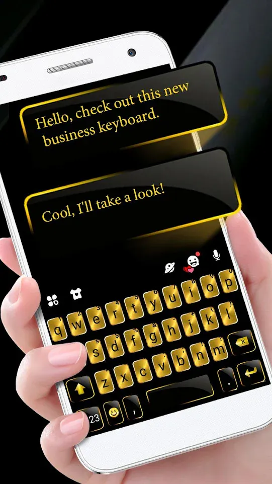 Gold Metal Business Keyboard Theme | Indus Appstore | Screenshot