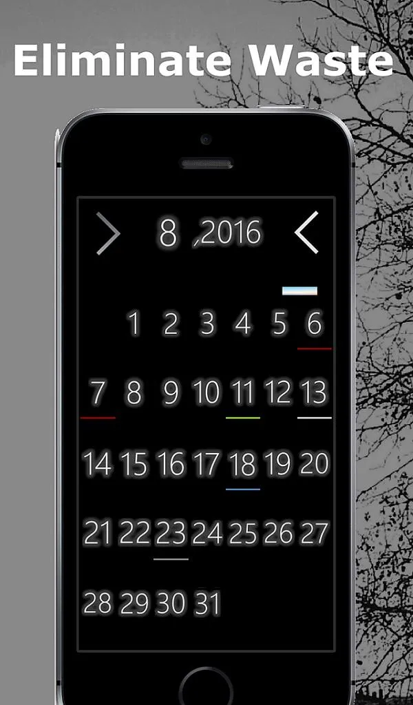 Simple Calendar app *DeepBlack | Indus Appstore | Screenshot