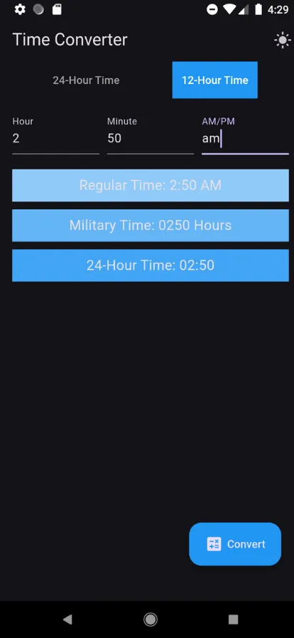 Time Converter: 24 to 12 hour | Indus Appstore | Screenshot