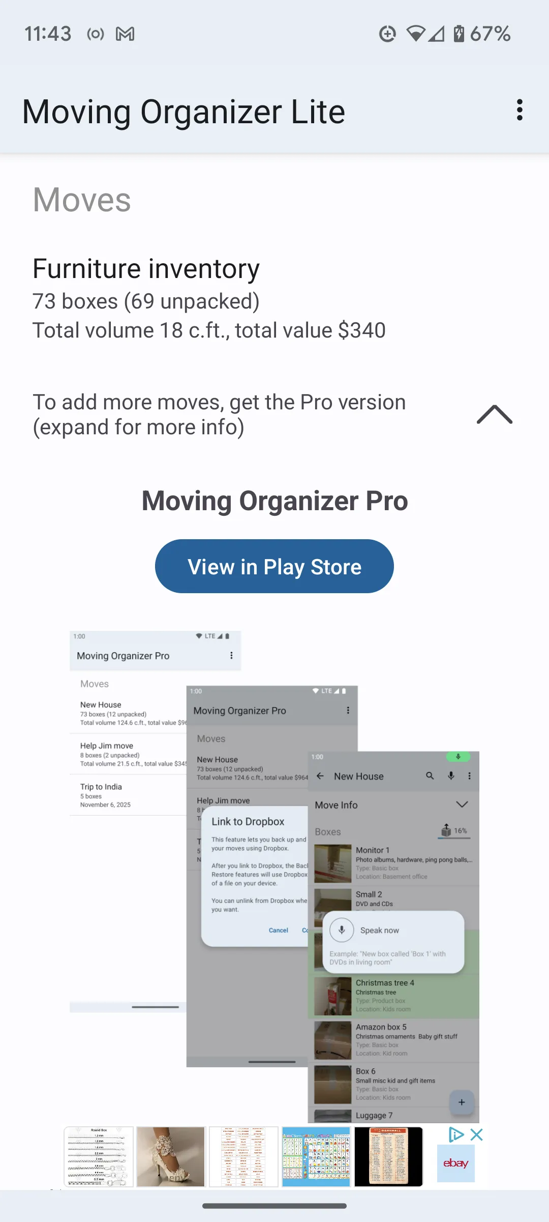 Moving Organizer Lite | Indus Appstore | Screenshot