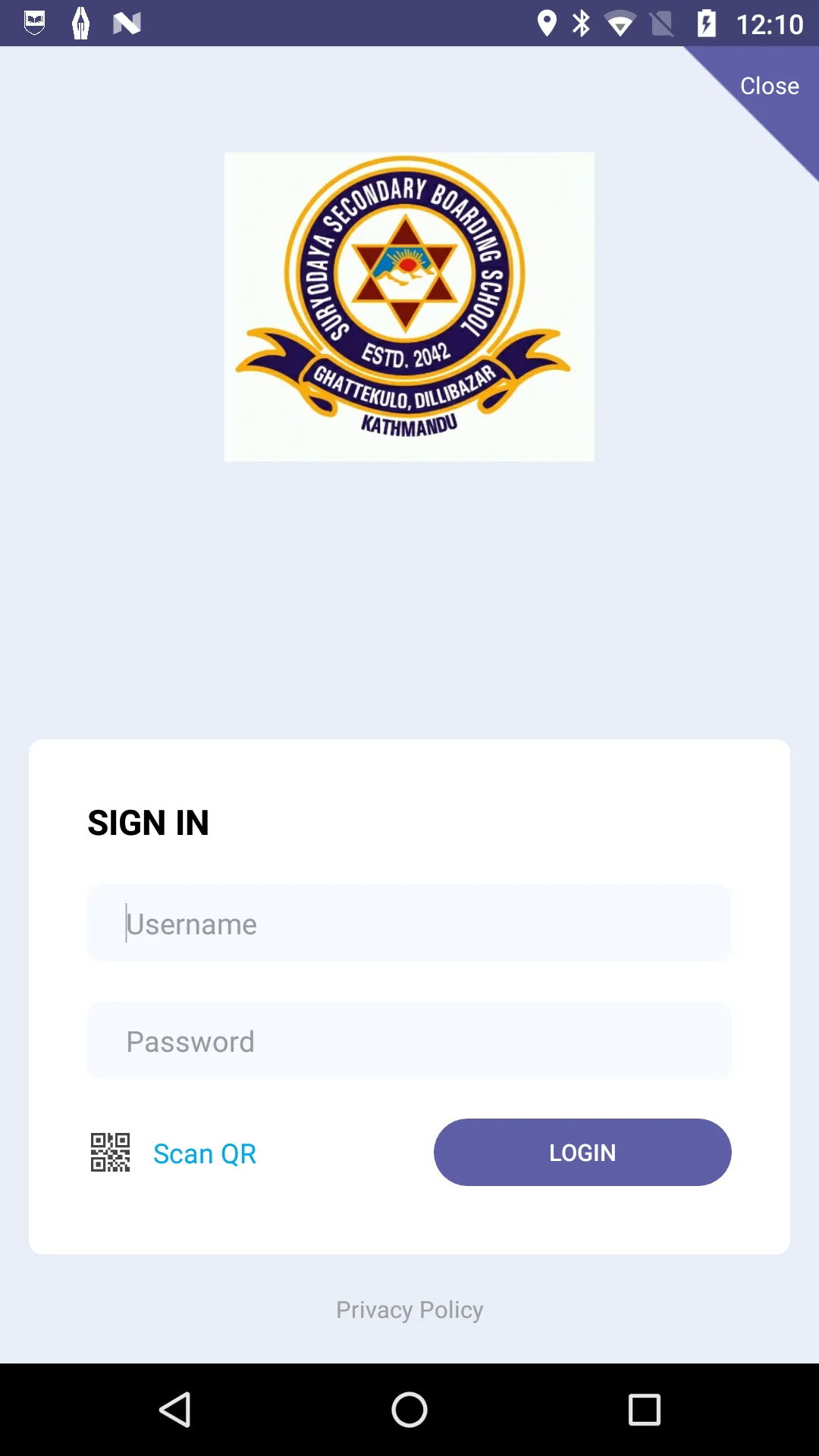 Suryodaya Secondary Boarding S | Indus Appstore | Screenshot