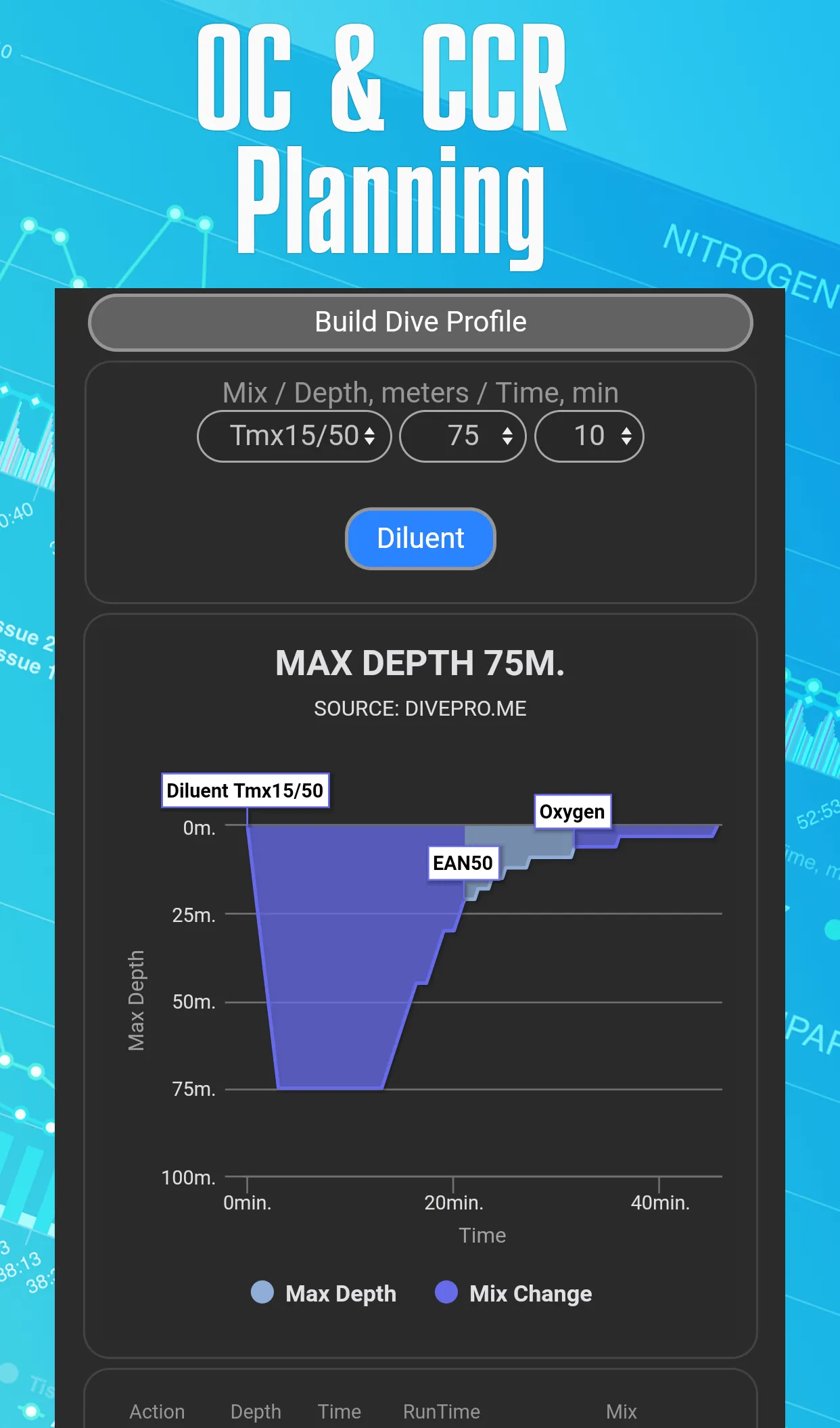 DiveProMe Scuba Diving Planner | Indus Appstore | Screenshot