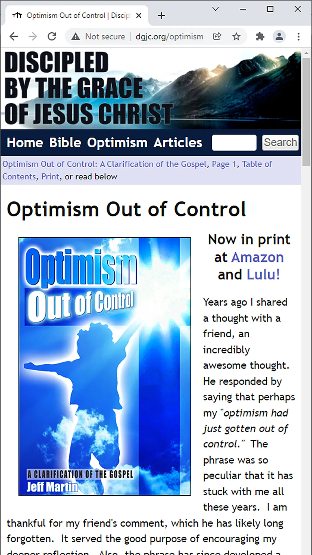 Optimism Out of Control | Indus Appstore | Screenshot