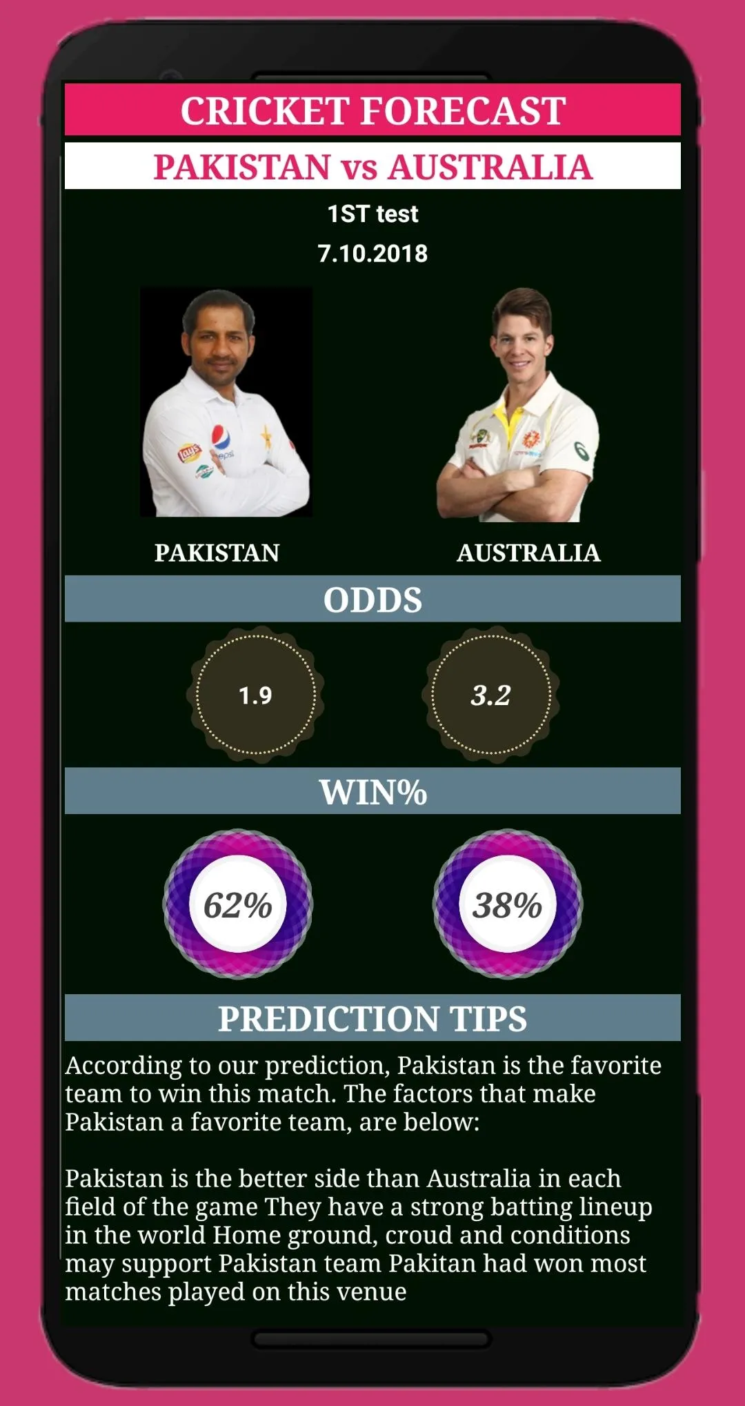 cricket forecast ( prediction, | Indus Appstore | Screenshot