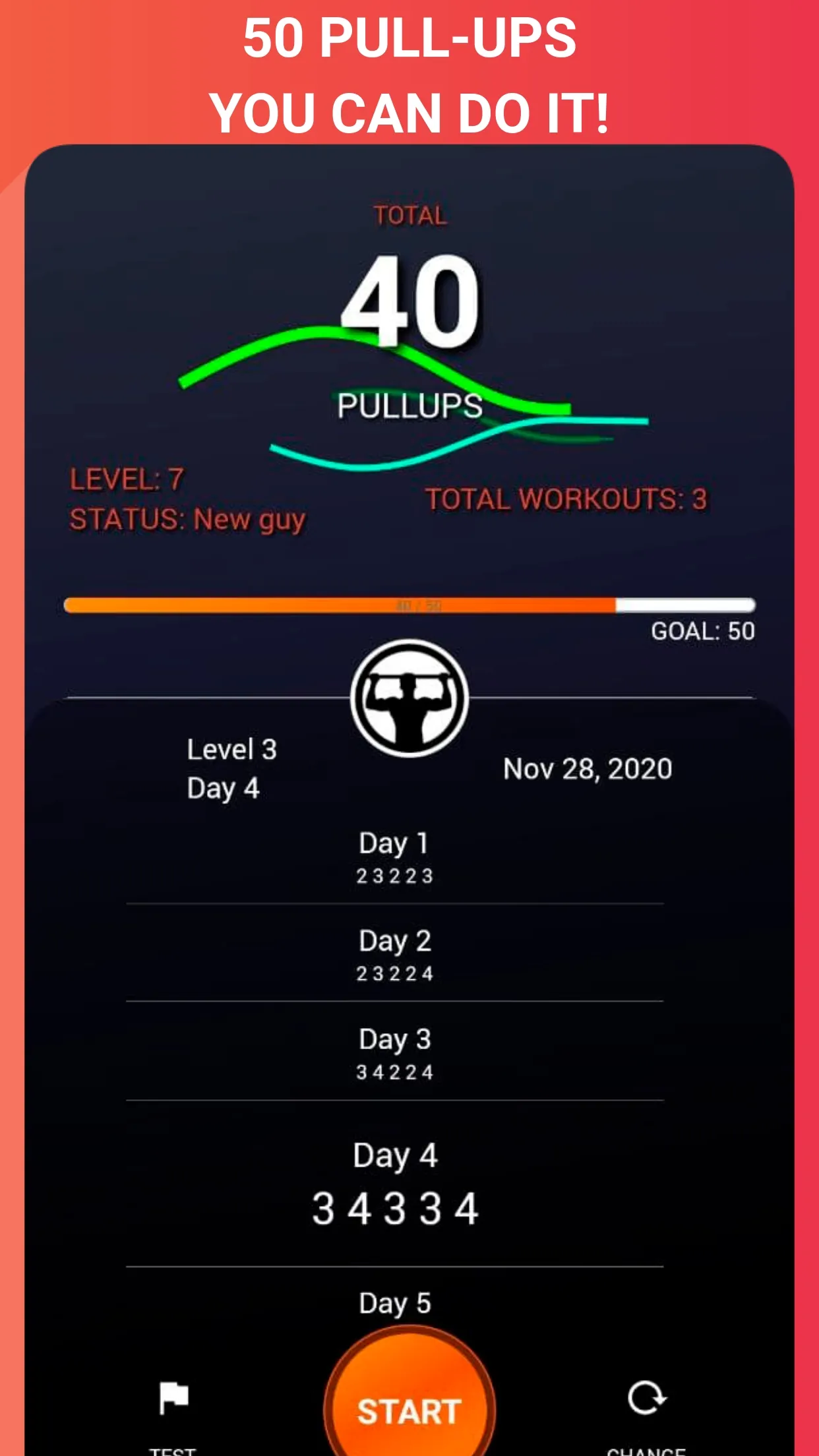 50 Pull-ups BeStronger | Indus Appstore | Screenshot