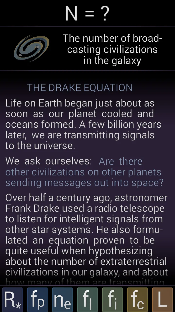 The Drake Equation | Indus Appstore | Screenshot