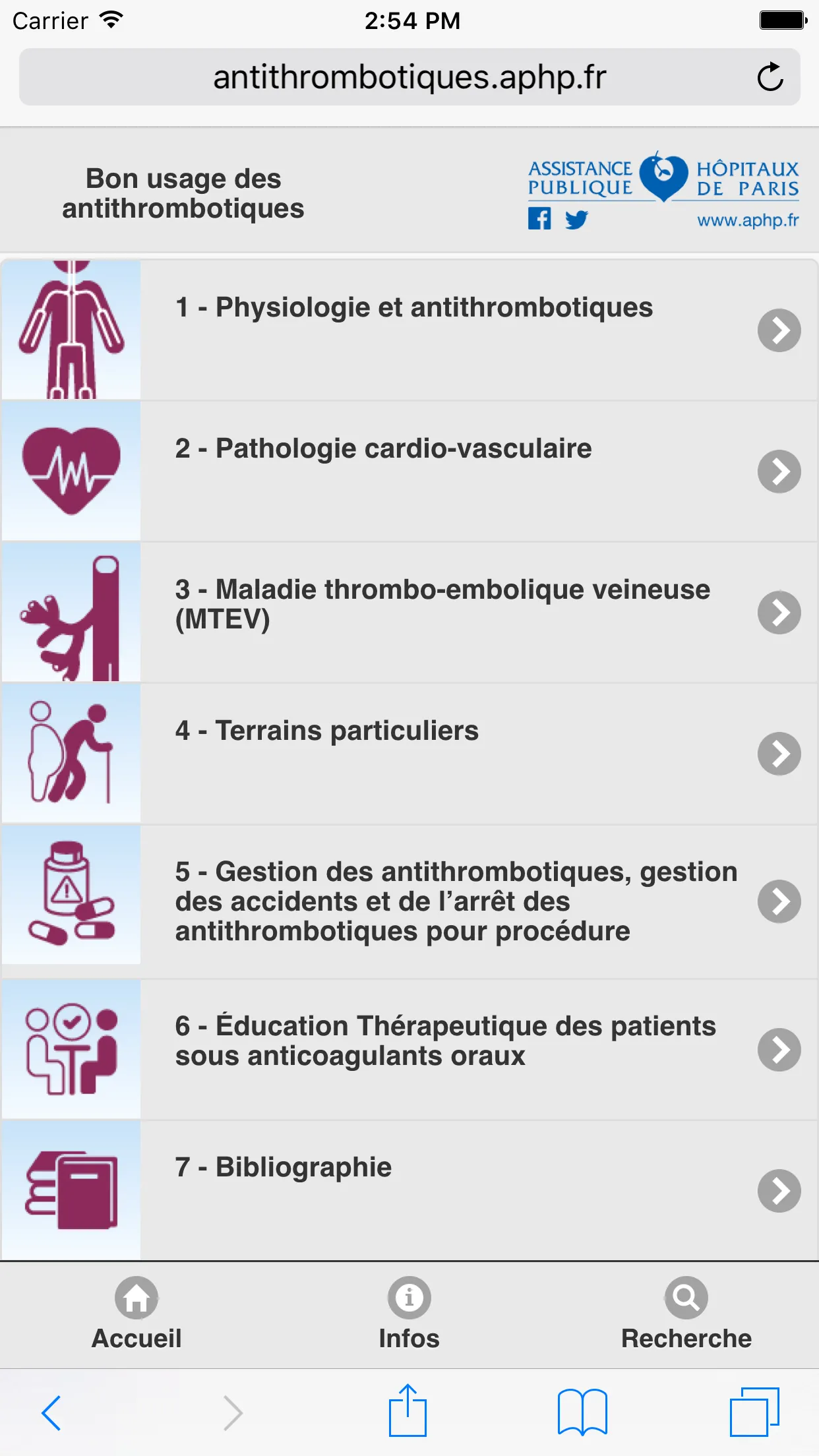 Reco Thromboses AP-HP | Indus Appstore | Screenshot